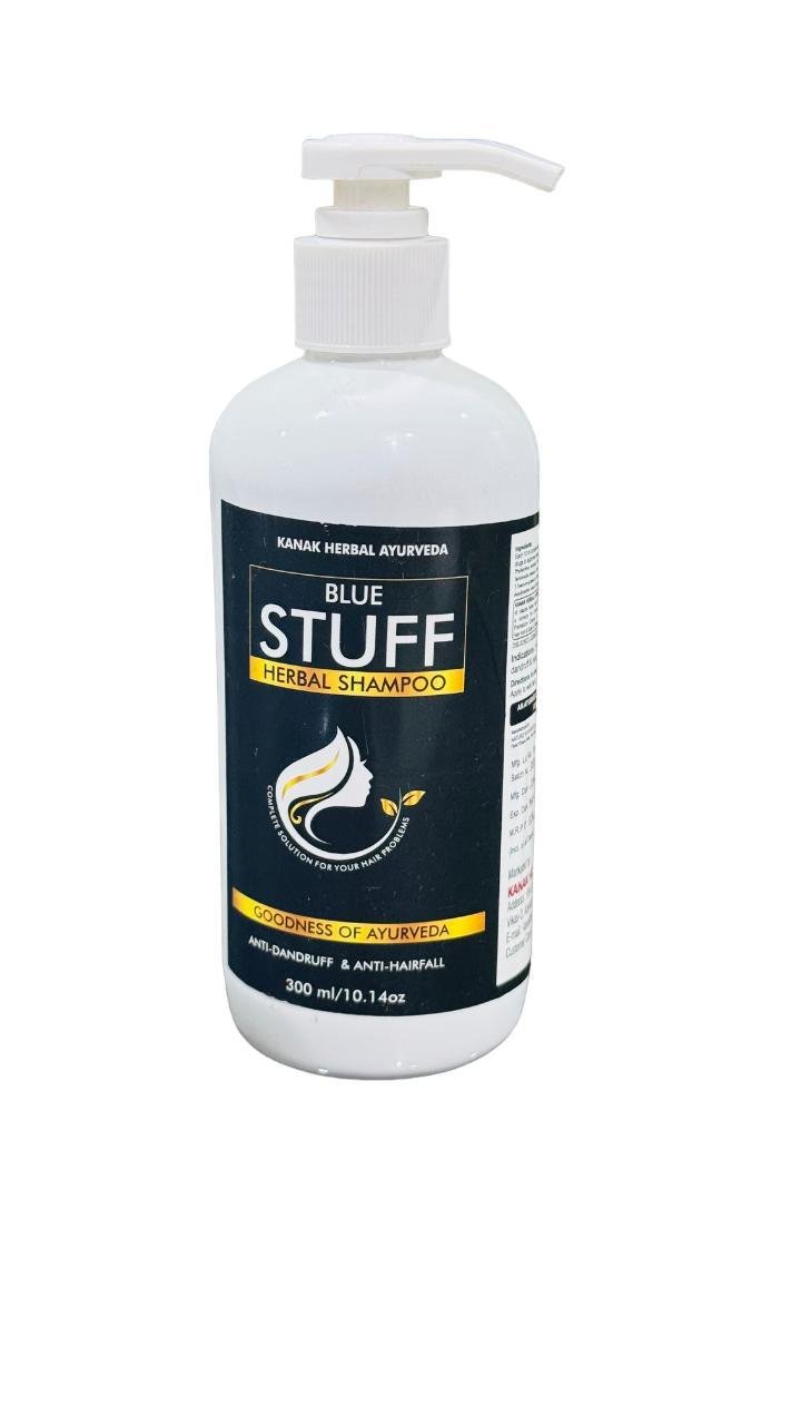 Blue stuff herbal shampoo